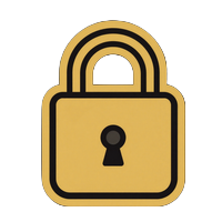 Gold SSL padlock icon showing ShantiDate encrypts member data