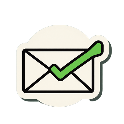 Email-verified envelope badge with a green checkmark for confirmed ShantiDate accounts